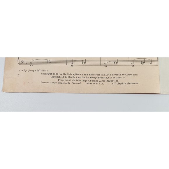 Little By Little 1929 Vintage Sheet Music Ukulele Piano Voice Easy Listening - Picture 3 of 4